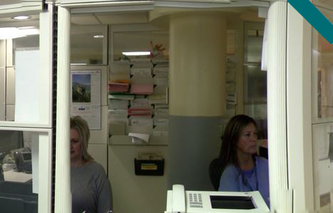 Registration desk in Childbirth unit